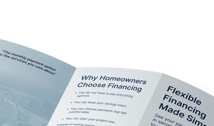 Financing brochure mockup