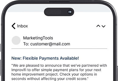 Phone showing email inbox